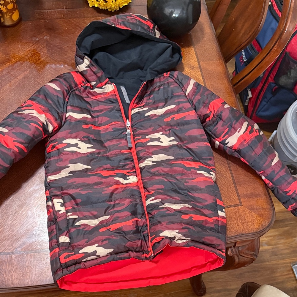 Stylish Kids Camo Puffer Jacket